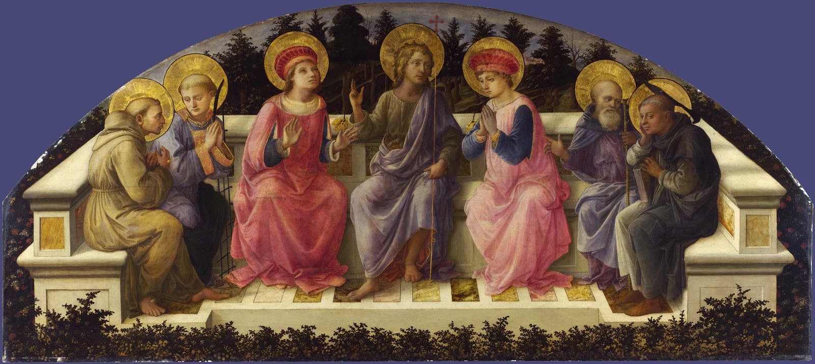 “Sete Santos”, pintura de Filippo Lippi (1406-1469)