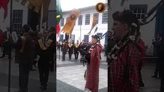 Banda da TFP Estados Unidos toca hino em Louvor Nossa Senhora Aparecida no Pátio do Colégio #tfp