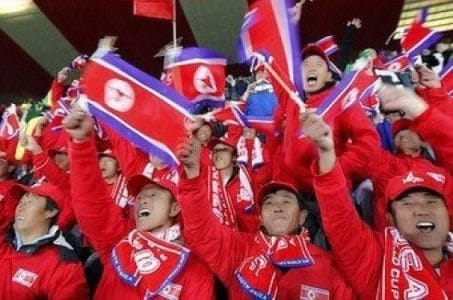 Torcedores nortecoreanos eram chineses
