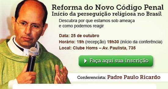 No momento, você está visualizando Faça agora sua inscrição para a palestra com Padre Paulo Ricardo