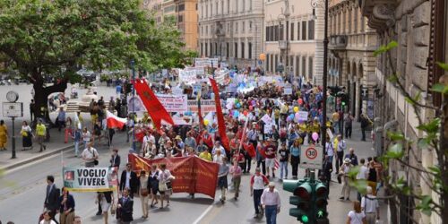 Em Roma a TFP italiana e Círculo Plinio Corrêa de Oliveira participaram da marcha contra o aborto