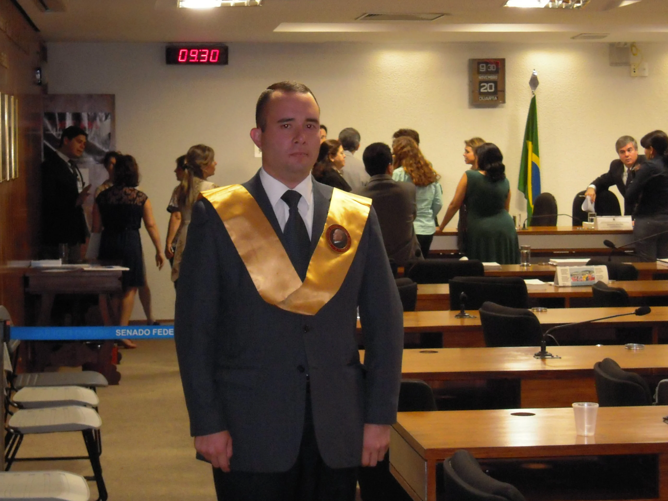 O advogado Guilherme Martins, membro do IPCO, esteve presente no Senado durante a votação, que foi retirada da pauta.