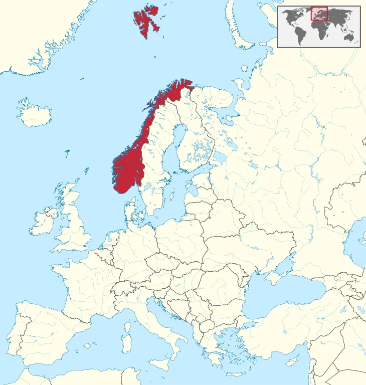 Mapa Noruega