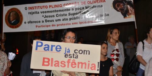 Na Sexta-Feira Santa, protesto contra peça blasfema e reparação a Nosso Senhor Jesus Cristo