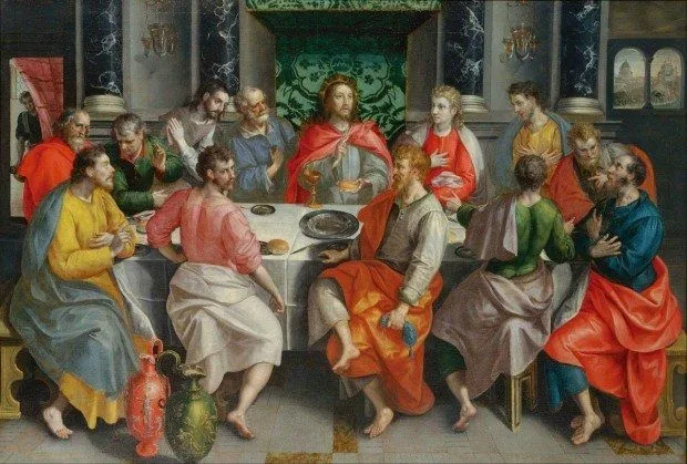 A Santa Ceia - Marten De Vos (1532-1603). The National Museum of Ewstern Art, Tóquio, Japão