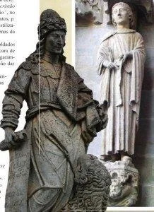 Daniel (à esq. obra de Aleijadinho; à dir. na Catedral de Amiens)