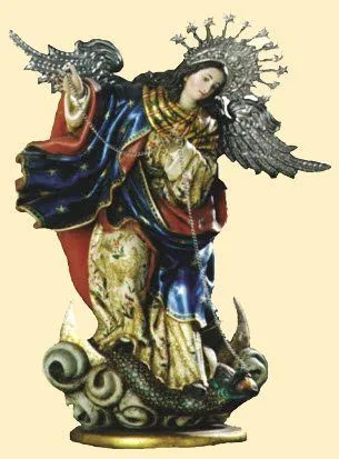 Nossa Senhora do Apocalipse Imagem venerada na Sala São Luis Grignion de Montfort da sede do Instituto Plinio Corrêa de Oliveira