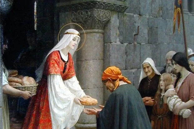 charity-of-st-elizabeth-of-hungary-edmund-blair-leighton-detail-featured-w740x493