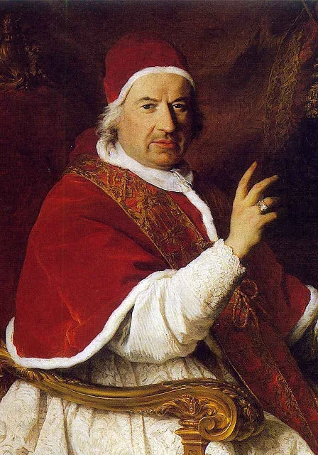 O Papa Bento XIV, introduziu o princípio da dupla sentença concordante que foi consagrado pelo Código de Direito Canônico. Pierre Hubert Subleyras (1699-1749) Museu de Versailles