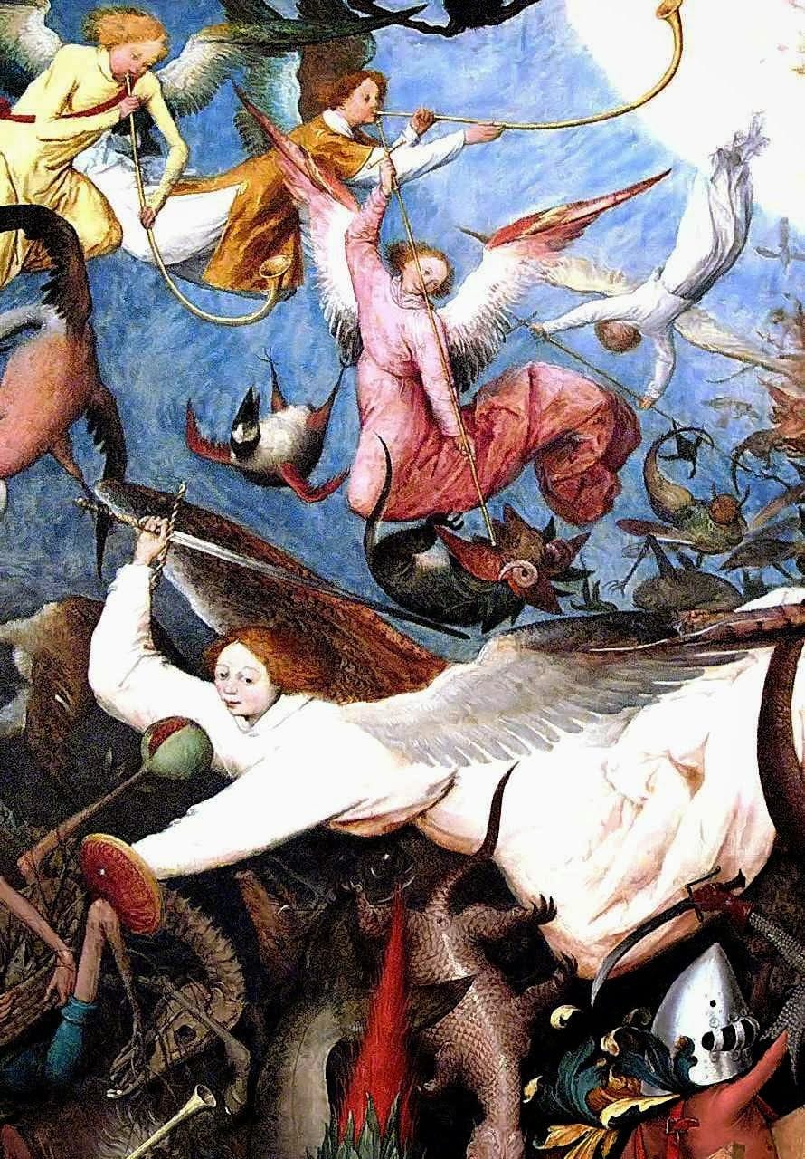 Queda dos anjos rebeldes, Pieter Bruegel, detalhe 2