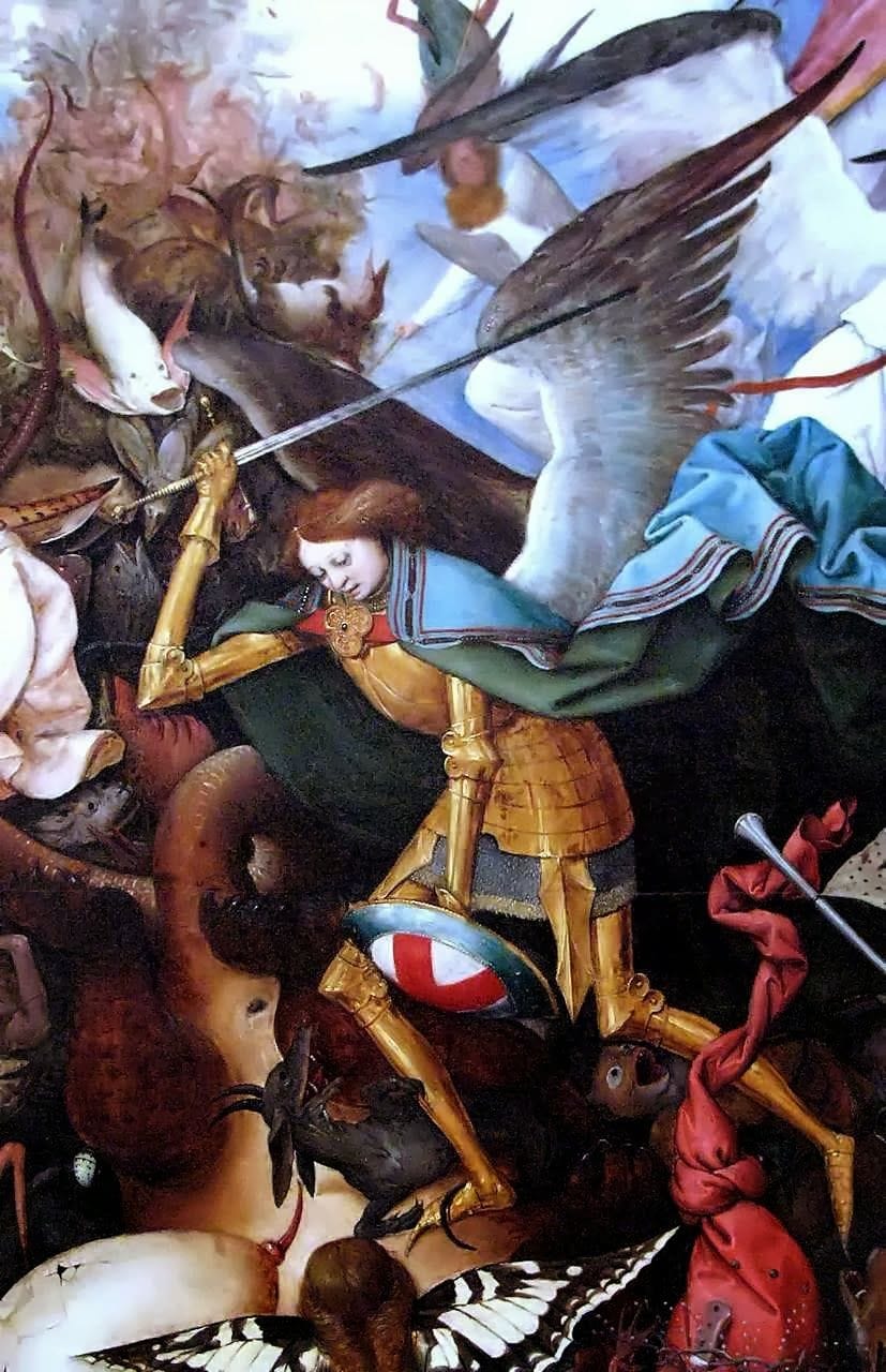 Queda dos anjos rebeldes, Pieter Bruegel, detalhe