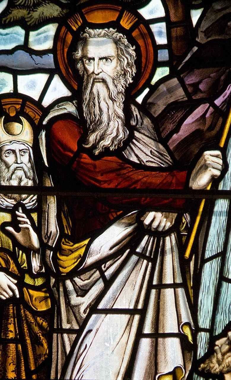 Moisés, vitral da catedral de Edinburgo, Escócia
