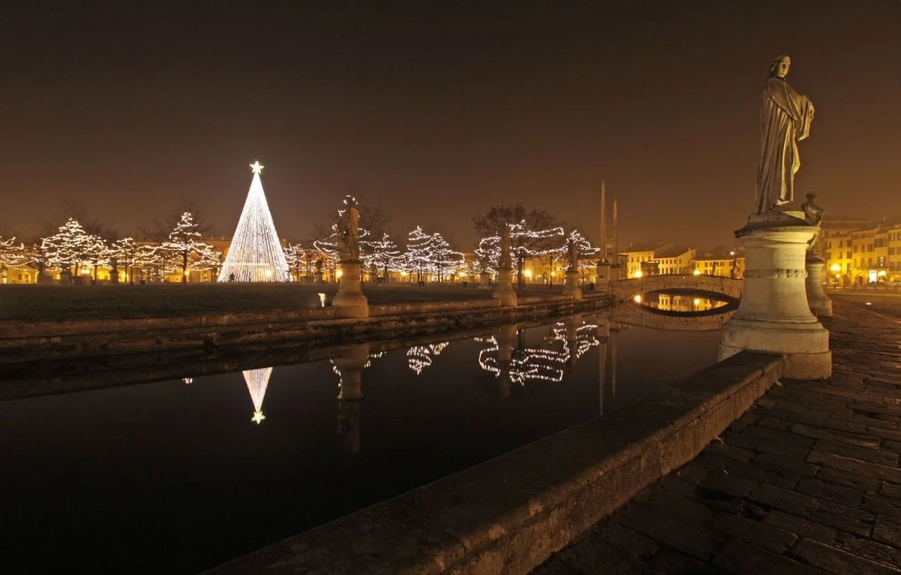 Vista de Pádua durante o natal