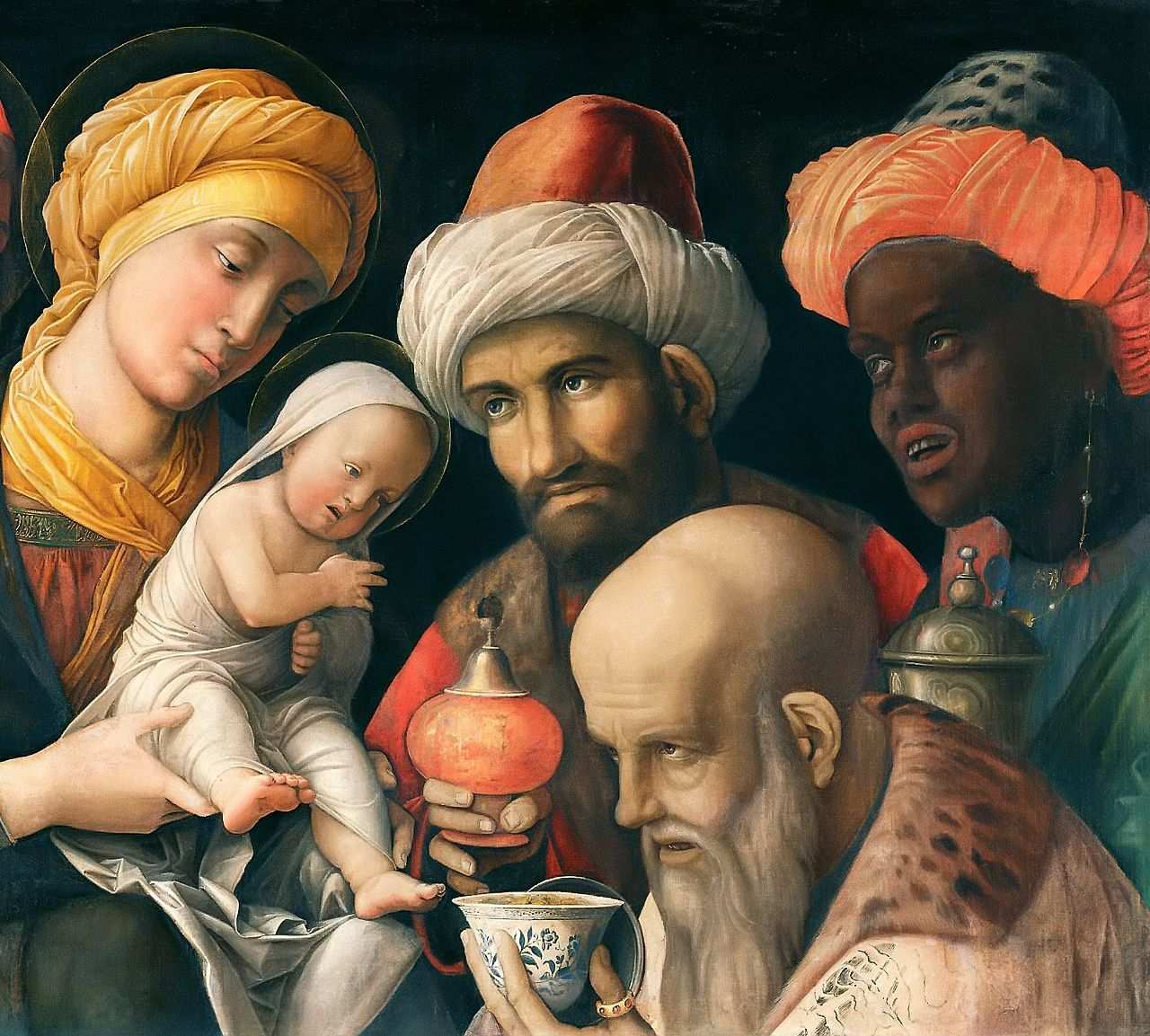 Reis Magos, Andrea Mantegna (1431-1506). Representam todas as raças.