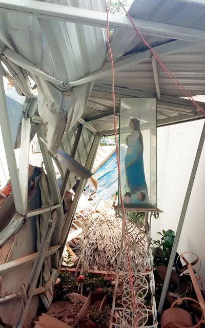 A imagem de Nossa Senhora da Luz, em Tarqui, Manta, intocada pelo terremoto