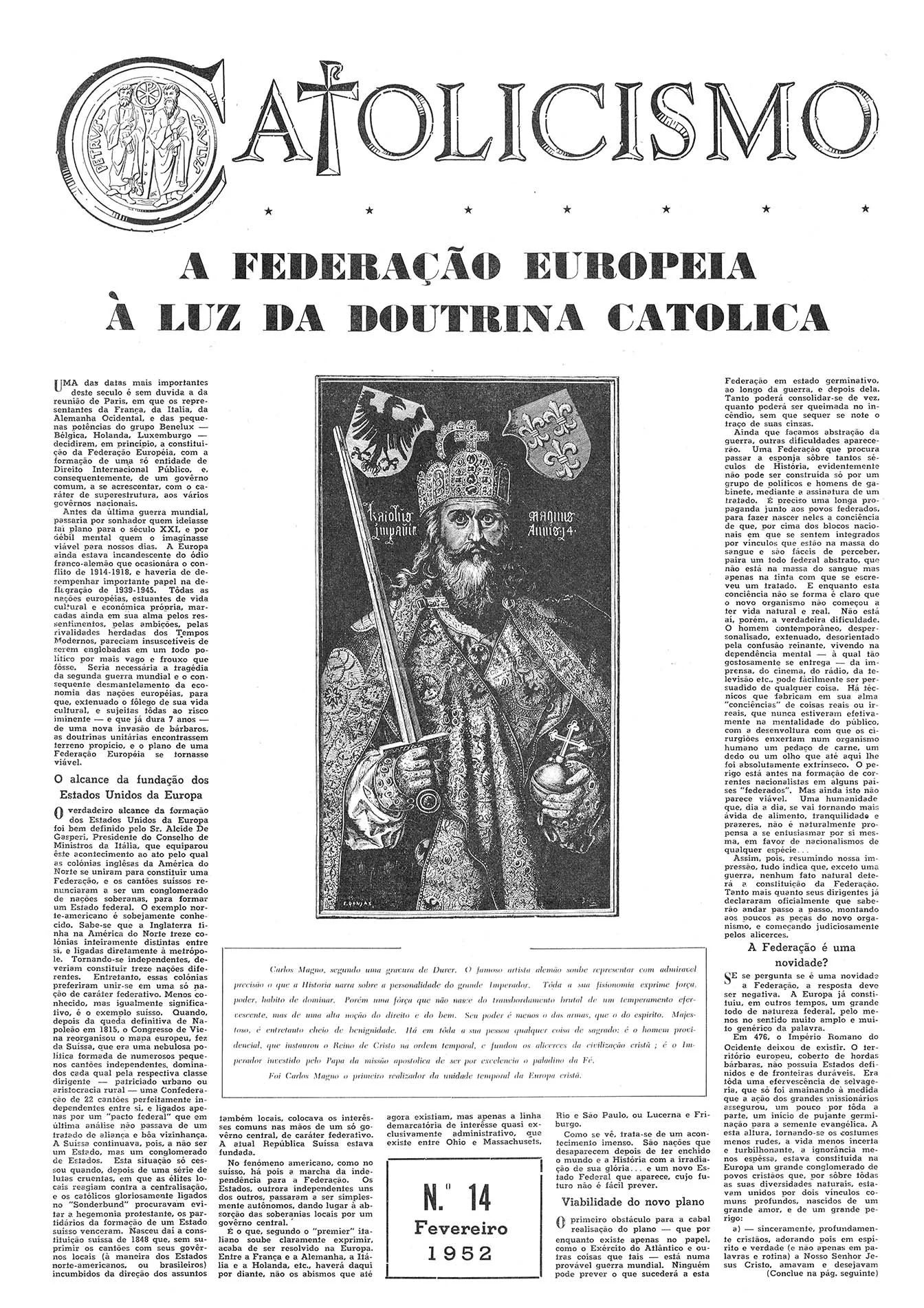 Catolicismo a Federação Eropeia