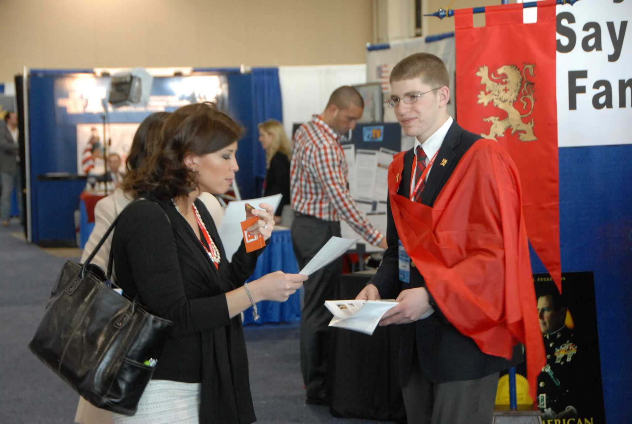 Jovem cooperador da TFP Americana na CPAC de 2014