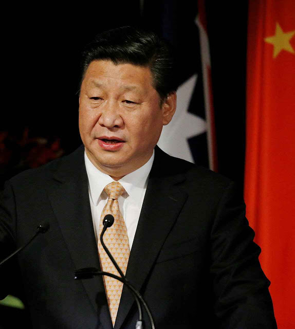 China's President Xi Jinping addresses the Australia China state and provincial leaders forum in Sydney, Australia Wednesday, Nov. 19, 2014.(AP Photo/Jason Reed, Pool)