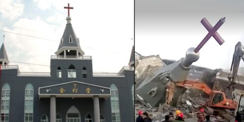 Frutos do “diálogo” Pequim-Vaticano: em Xinjiang destroem cruzes, torres e imagens