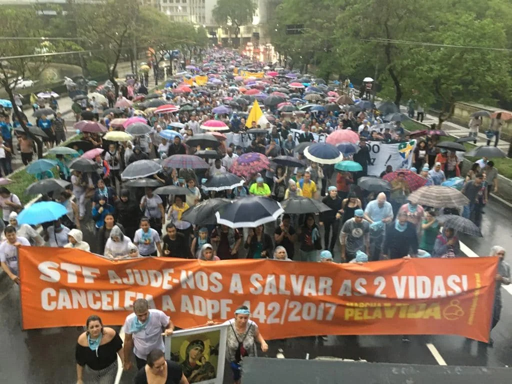 No momento, você está visualizando Apesar da forte chuva, milhares de pessoas participaram da Marcha pela Vida Brasil