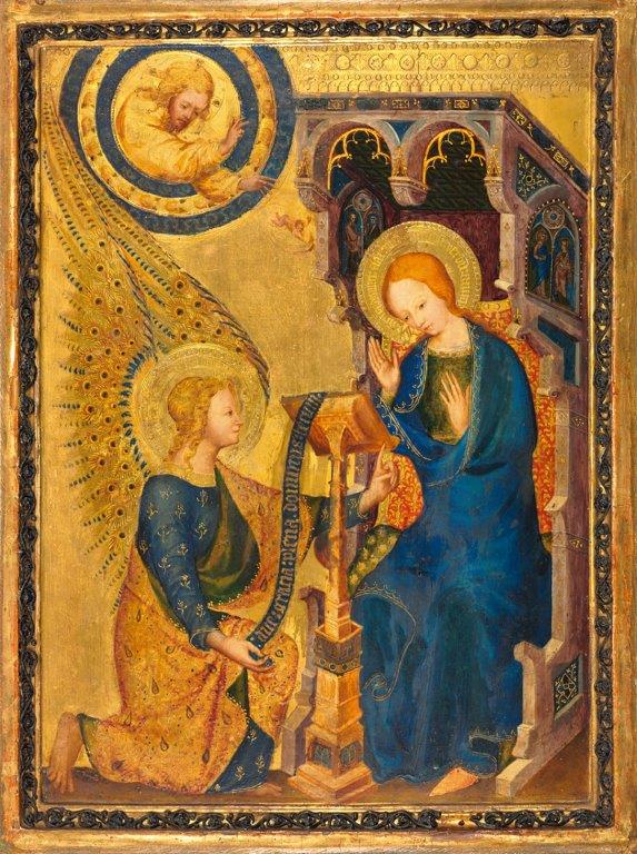Anunciação – Anônimo, arte gótico bohêmio, 1350. National Gallery, Praga.