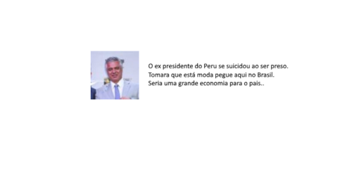 Lamentável o post do Major Olimpio sobre suicídio
