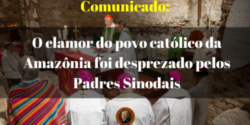 Comunicado: O clamor do povo católico da Amazônia foi desprezado pelos Padres Sinodais