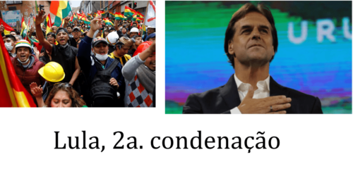 Três derrotas da Esquerda: Bolívia, Uruguai, Lula. Missão Providencial do Brasil!