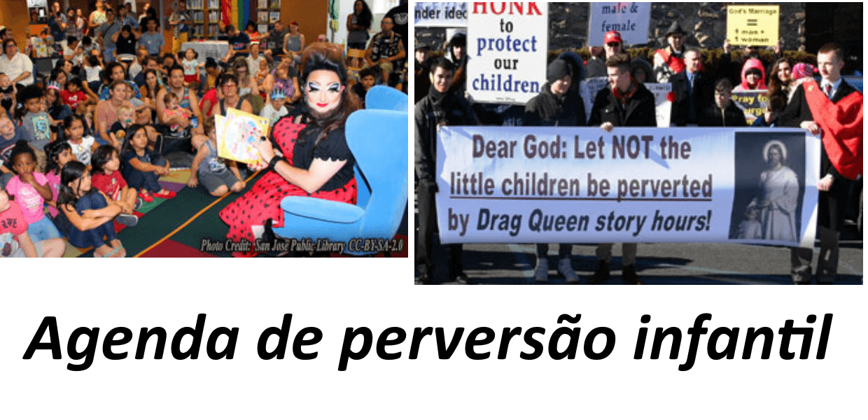 No momento, você está visualizando Drag Queen, agenda de perversão das crianças. Protesto da TFP americana