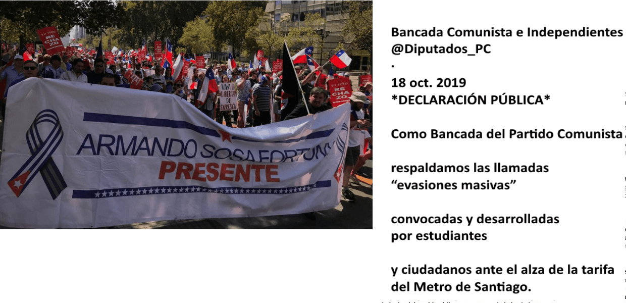 No momento, você está visualizando Cubanos livres protestam contra o comunismo: Chile não pode ser a nova Cuba