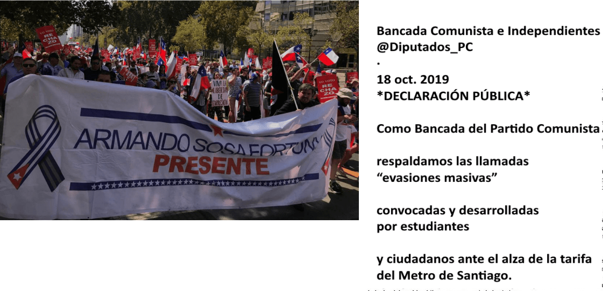 No momento, você está visualizando Cubanos livres protestam contra o comunismo: Chile não pode ser a nova Cuba