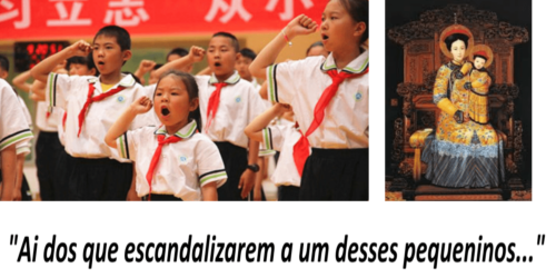 Doutrinação comunista de crianças chinesas. E o clamor universal onde está?