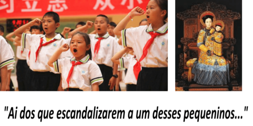 Doutrinação comunista de crianças chinesas. E o clamor universal onde está?