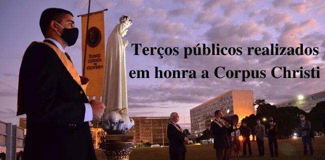 No momento, você está visualizando Fotos dos terços públicos realizados em honra a Corpus Christi 11/06/2020