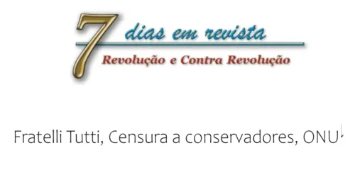 Fratelli tutti: acesse nosso Site. Facebook, Twitter censuram conservadores