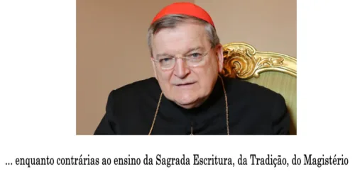 Cardeal Burke recorda o ensinamento católico sobre a homossexualidade