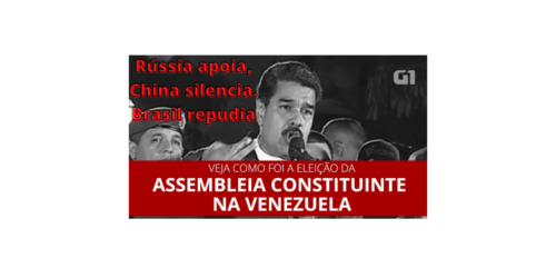 Rússia (de Putin) legitima eleições na Venezuela. Reação do Brasil