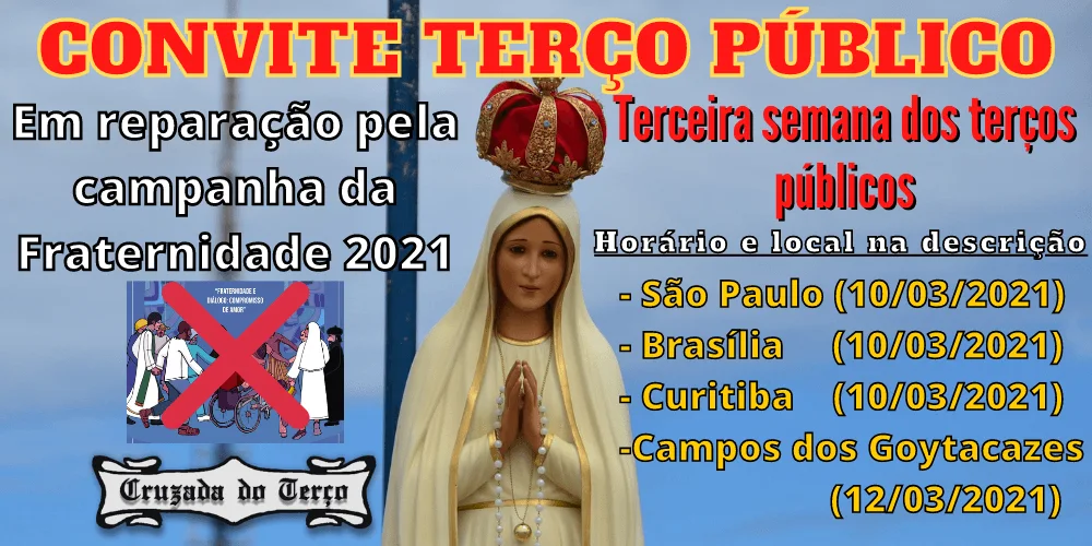 No momento, você está visualizando Terços públicos em reparação a Campanha da Fraternidade – Terceira Semana