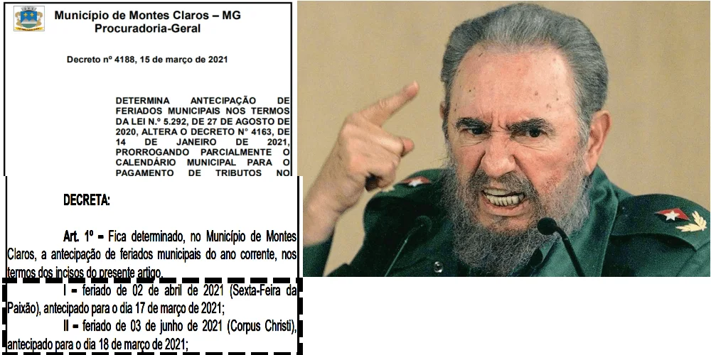 No momento, você está visualizando Pandemia … também Fidel Castro adiou Festas Religiosas