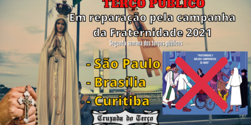 Mobilização dos católicos CF21: terços públicos, Via-sacra em BH, “misión rosario”