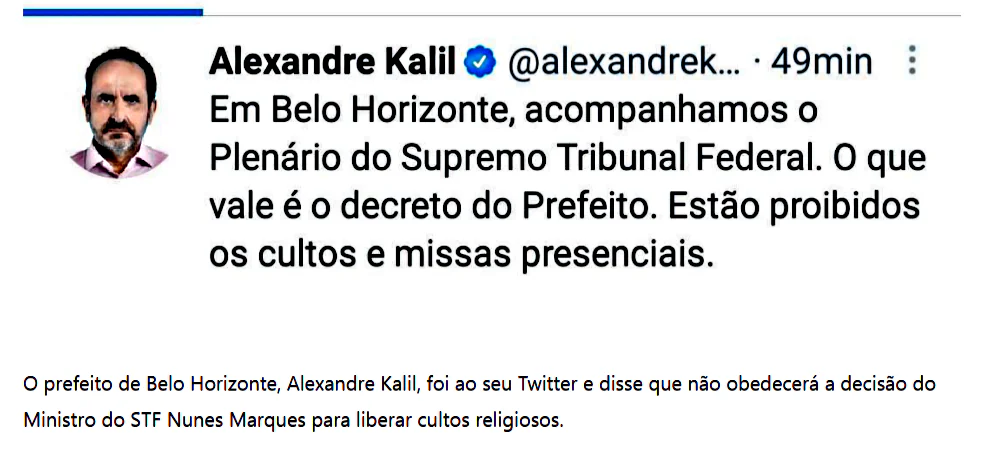No momento, você está visualizando Lockdown de igrejas: Prefeito de BH na esteira de Hitler, Stalin, Mao?