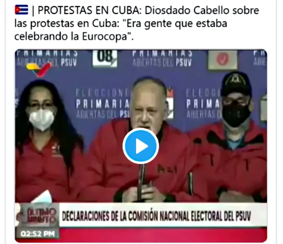 No momento, você está visualizando Cuba: os comunistas mentem e Diosdado Cabello também