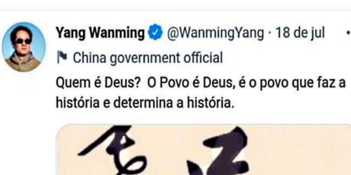 Embaixador chinês insulta a Deus e o Catolicismo