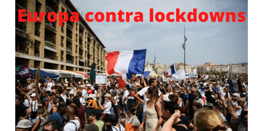 No momento, você está visualizando Protestos na Europa contra lockdowns e passaportes-vacina