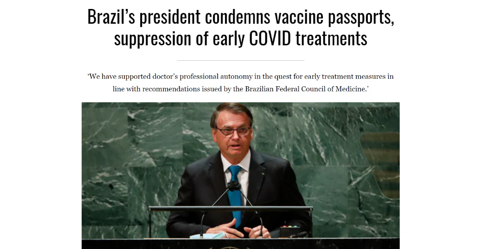 No momento, você está visualizando LifeSiteNews elogia discurso de Bolsonaro na ONU