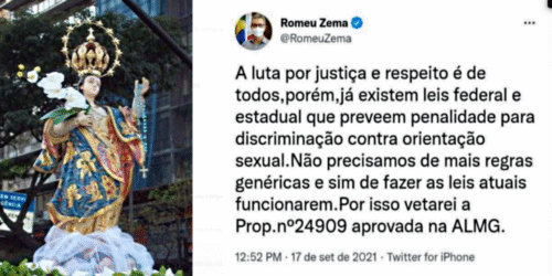 Governador Zema veta (ampliação) da ideologia de gênero