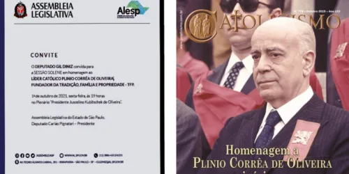 ALESP promove solene homenagem ao  Dr. Plinio Corrêa de Oliveira