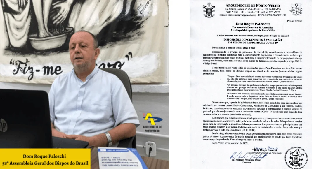 No momento, você está visualizando Arquidiocese de Porto Velho impõe o passaporte sanitário pastoral