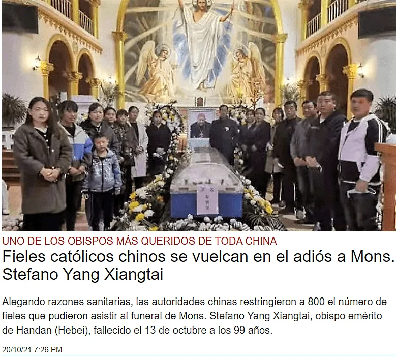 No momento, você está visualizando Catolicismo na China vive: funeral de D. Stefano Yang Xiangtai