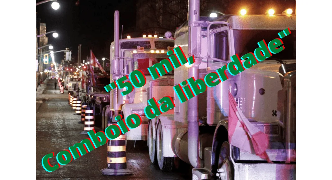 No momento, você está visualizando Caminhoneiros canadenses contra o Mandato de Vacina